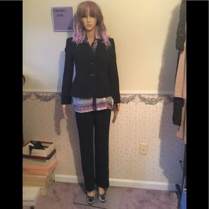 💼Vintage Kasper Navy Sz 2 Petite  suit blazer